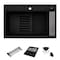 Ruvati 31-inch epiCube Granite Composite Workstation Matte Black Drop-in Topmount Kitchen Sink RVG1631BK - alternate 8